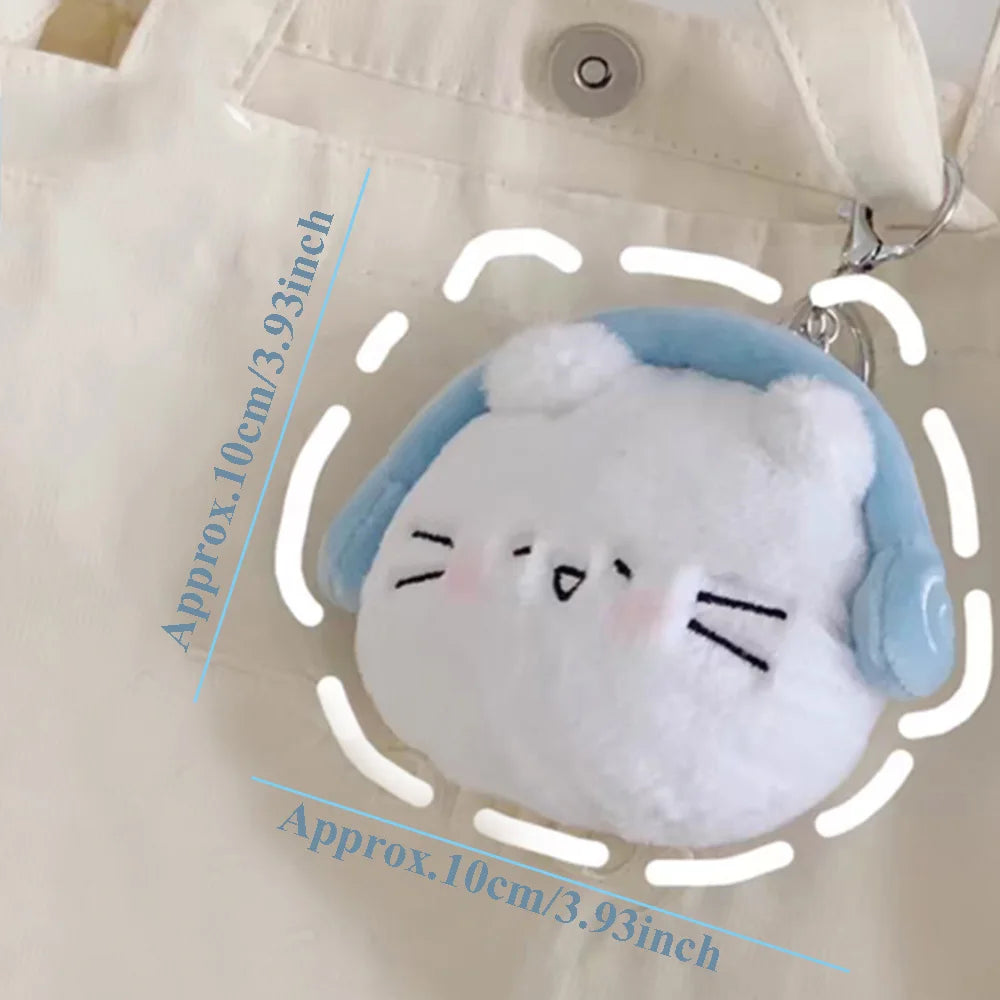 πΎ Adorable Mini Cat Plush Coin Wallet π Cute Storage for Keys & Headphones! π