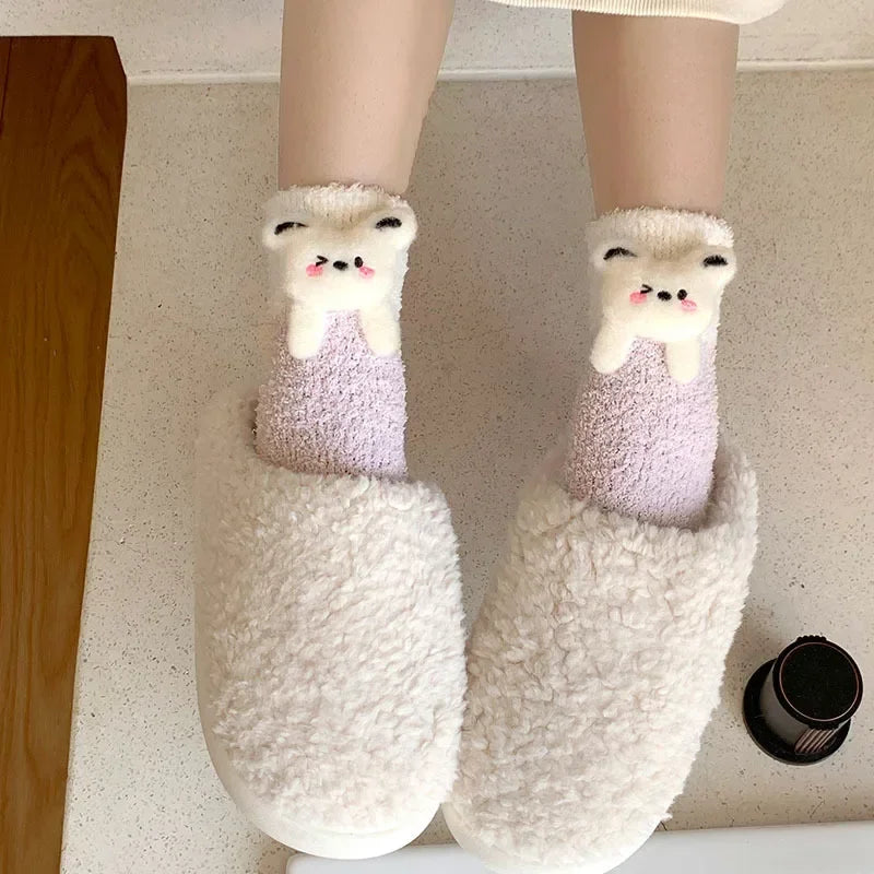 Charming Cartoon Cozy Socks for Women πβ¨ Autumn/Winter Delight! π§¦βοΈ Perfect Thermal Foot Hugs! π - Pixie Quill
