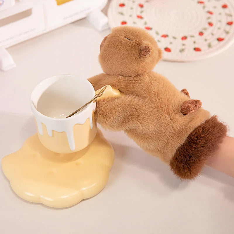 Kawaii Capybara Plush Glove Penguin Toy π§β¨ - Adorable KAPIBARA Internet Star Stuffed Animal Gift! πΎπ