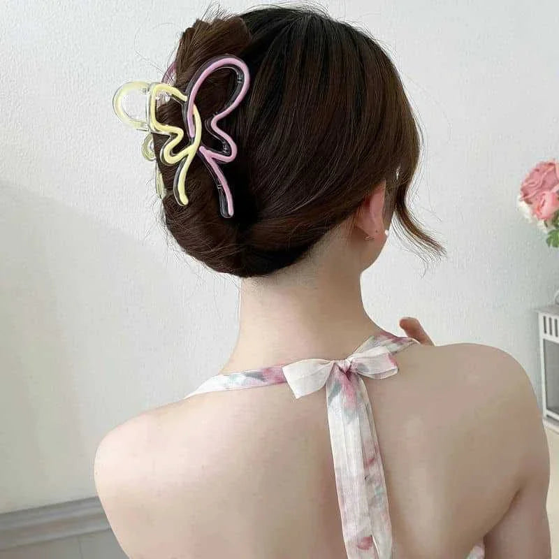 Kawaii Butterfly Bow Hair Claw Clips π¦β¨ | Adorable Acrylic Hair Accessories for Women & Girls π