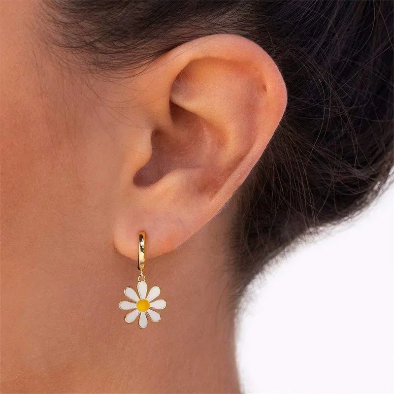 Kawaii Daisy Delight Drop Earrings πΌβ¨ | Colorful Sunflower Bling for Trendy Girls ππ
