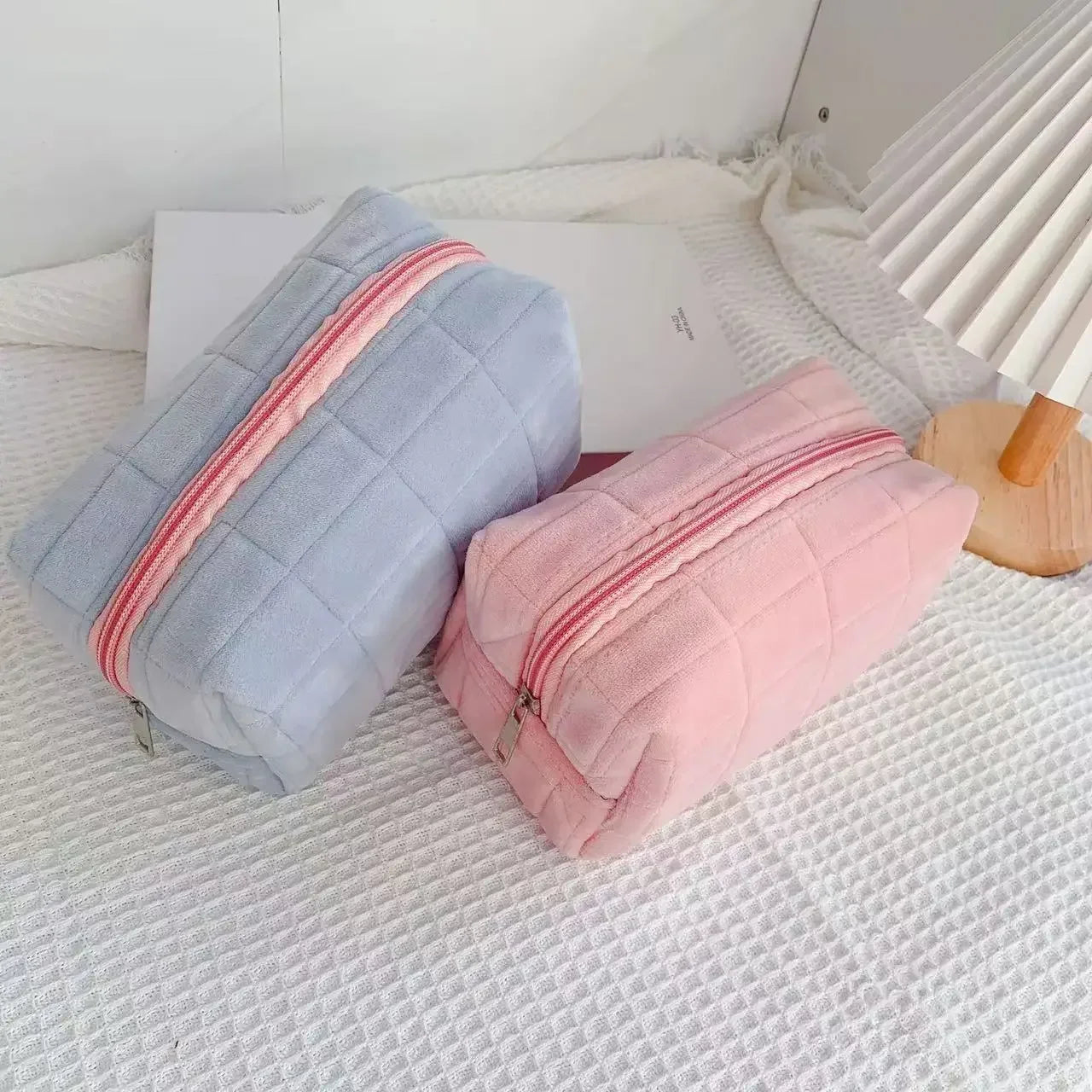 Kawaii Flannel Cosmetic Bag πΎβ¨ | Adorable High-Capacity Storage for Stationery & Toiletries ππ¦