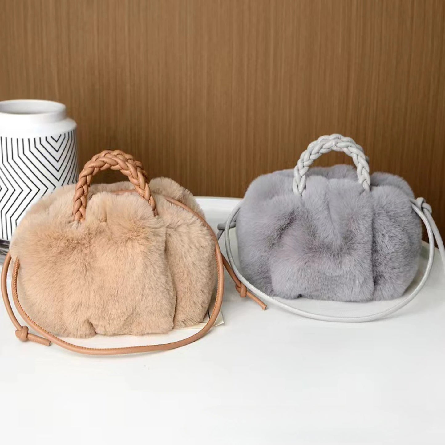 Kawaii Plush Pumpkin Crossbody Bag πβ¨ - Trendy Pleated Cloud Tote for Women ππ