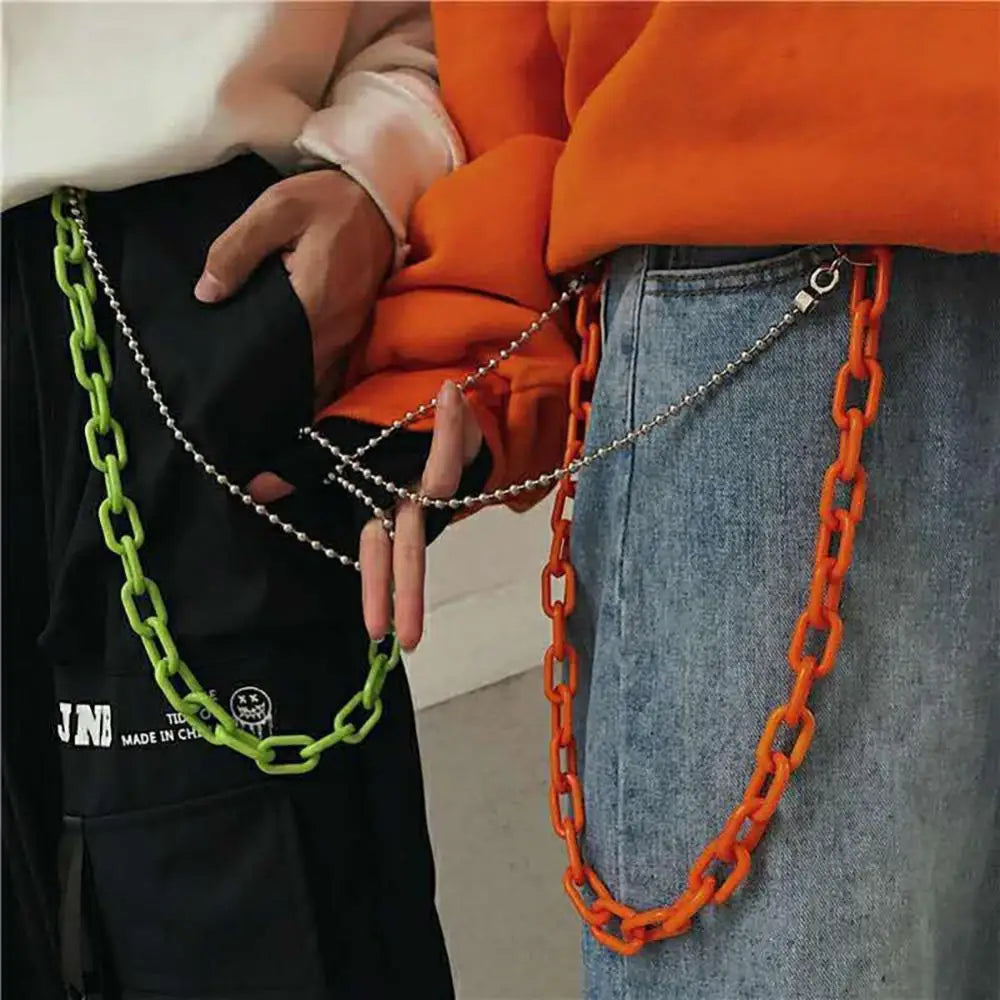 Kawaii Double Layered Candy Pants Chain π¬β¨ - Vibrant Punk Waist Accessory for Parties! ππ