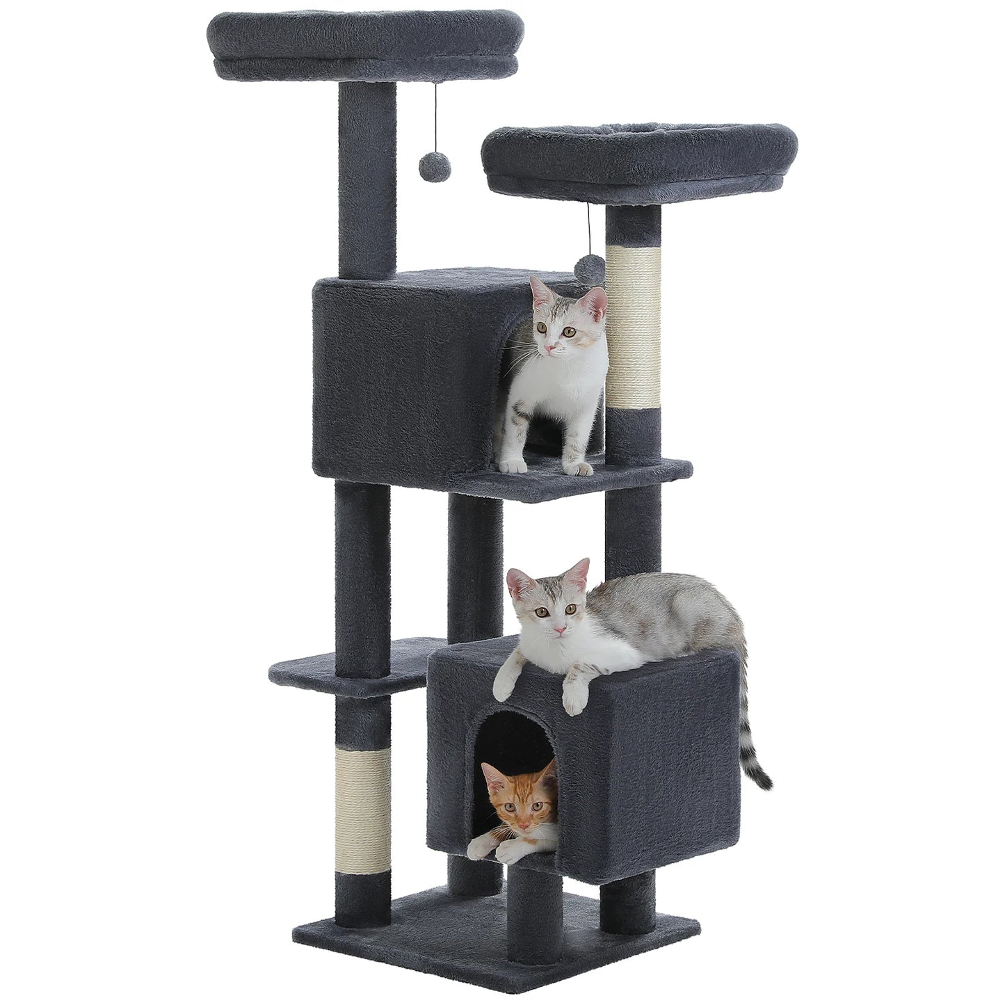 Cactus Cat Tower 133cm Indoor Cat Tree With 2 Perches 2 Condos 🐱🌵