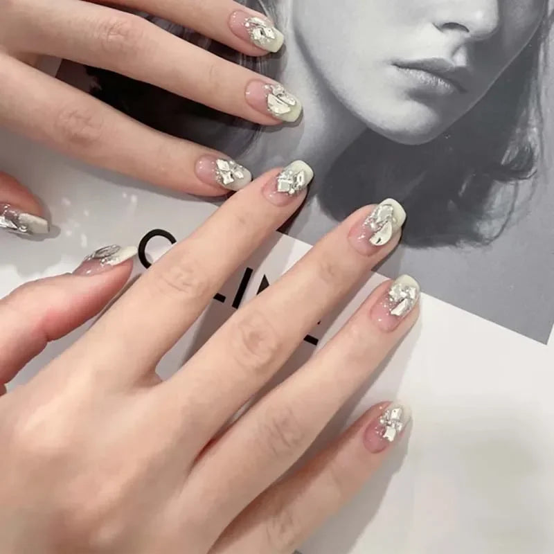 Kawaii 24pcs Pink Butterfly Press-On Nails π¦π | Jelly Gel False Nail Tips for Lovely Girls πΈβ¨ with Easy Application Tools