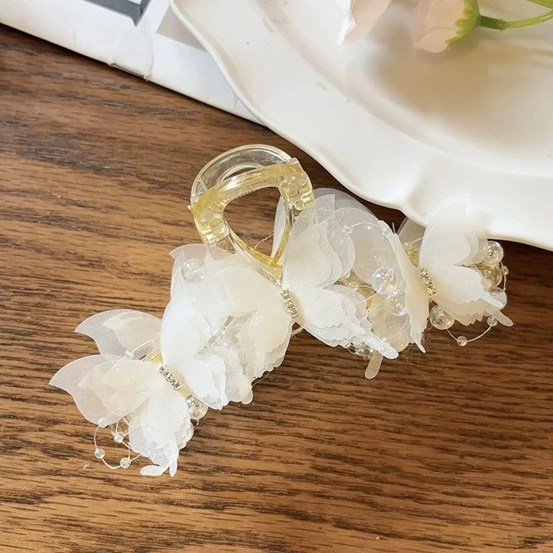 β¨ Charming Pearl Bow Butterfly Hair Clips π¦π Sweet Crab Claw Ponytail Accessories for Women π