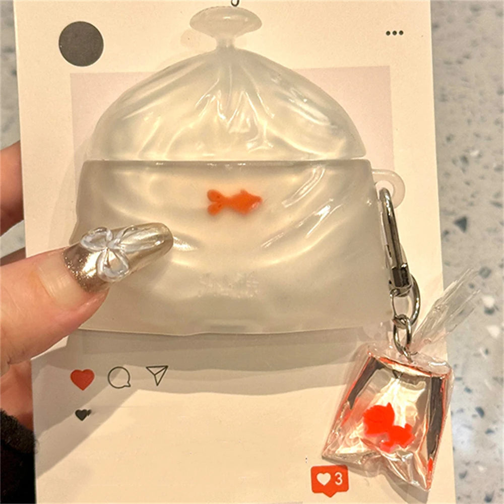 Kawaii 3D Goldfish Silicone Earphone Case π β¨ for AirPods 1 2 3 4 | Cute & Protective Soft Cover for AirPods Pro 2! π§π
