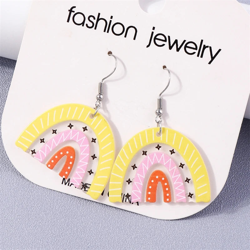 Kawaii Handmade Sunflower Drop Earrings ๐ผโจ | Cute Knitted Dangle Hooks for Party & Holiday Gifts ๐๐