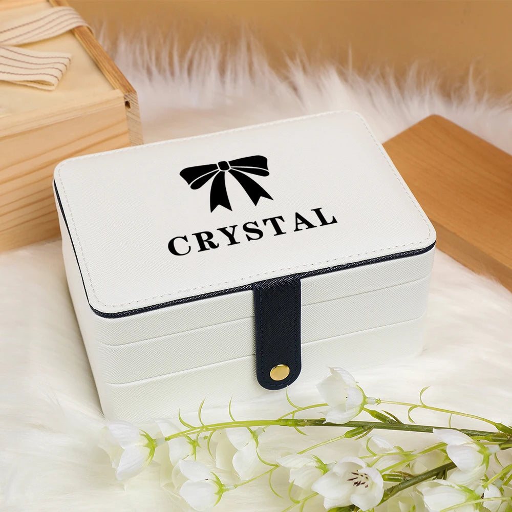 Kawaii Custom Travel Jewelry Case πΈβ¨ Adorable Bridesmaid Gift Box for Her π Perfect Mother's Day Surprise! π