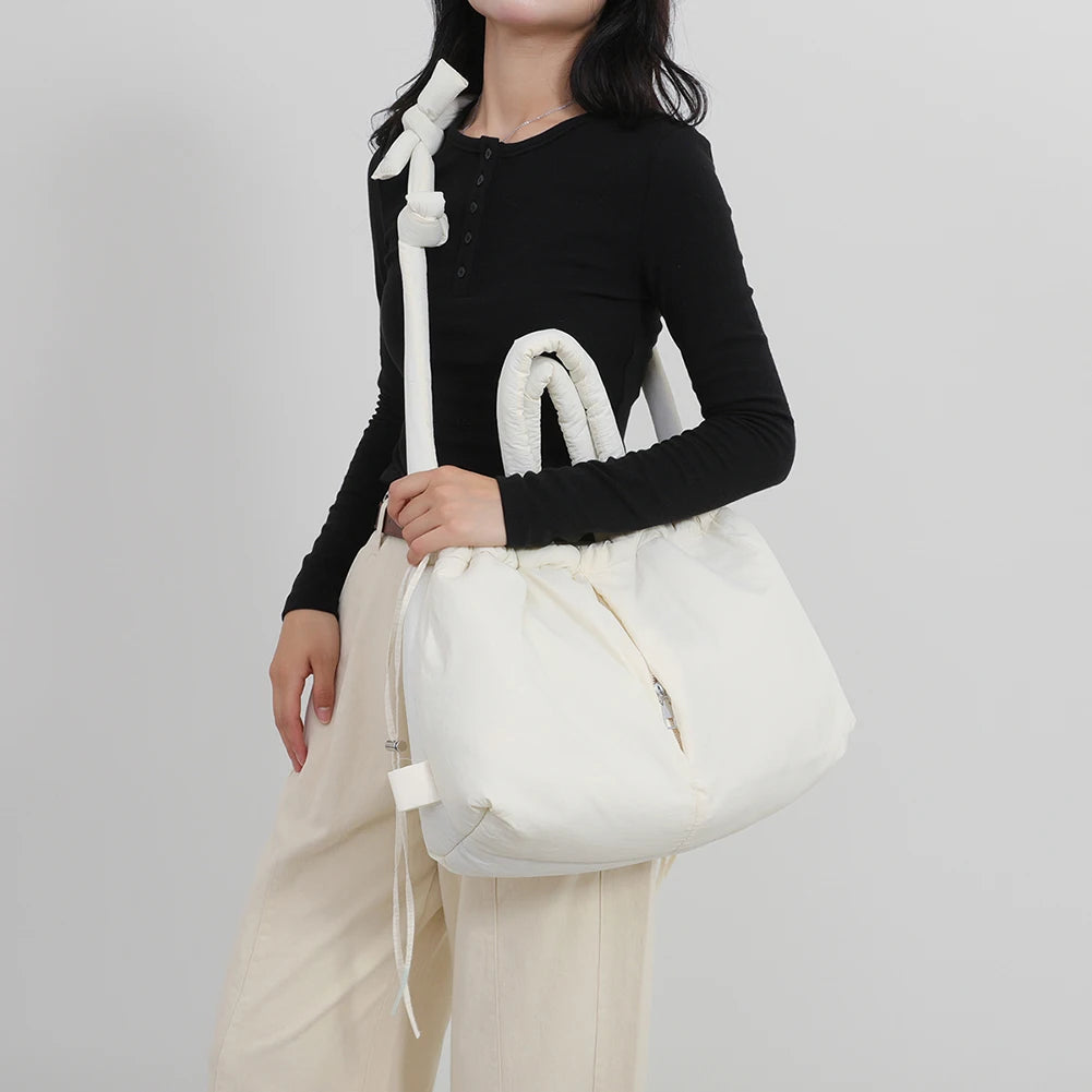 π Cozy Cuddly Puffer Tote Bag πβ¨ Stylish Nylon Handbag with Adjustable Straps for Every Adventure! ππ - Pixie Quill
