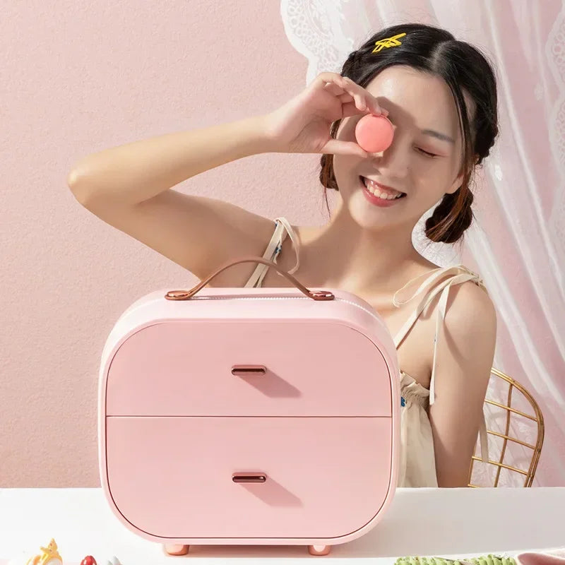 Kawaii Jewelry Organizer Box πΈβ¨ - Adorable Travel Case for Rings, Earrings & Necklaces π - Cute Plastic Storage Solution!