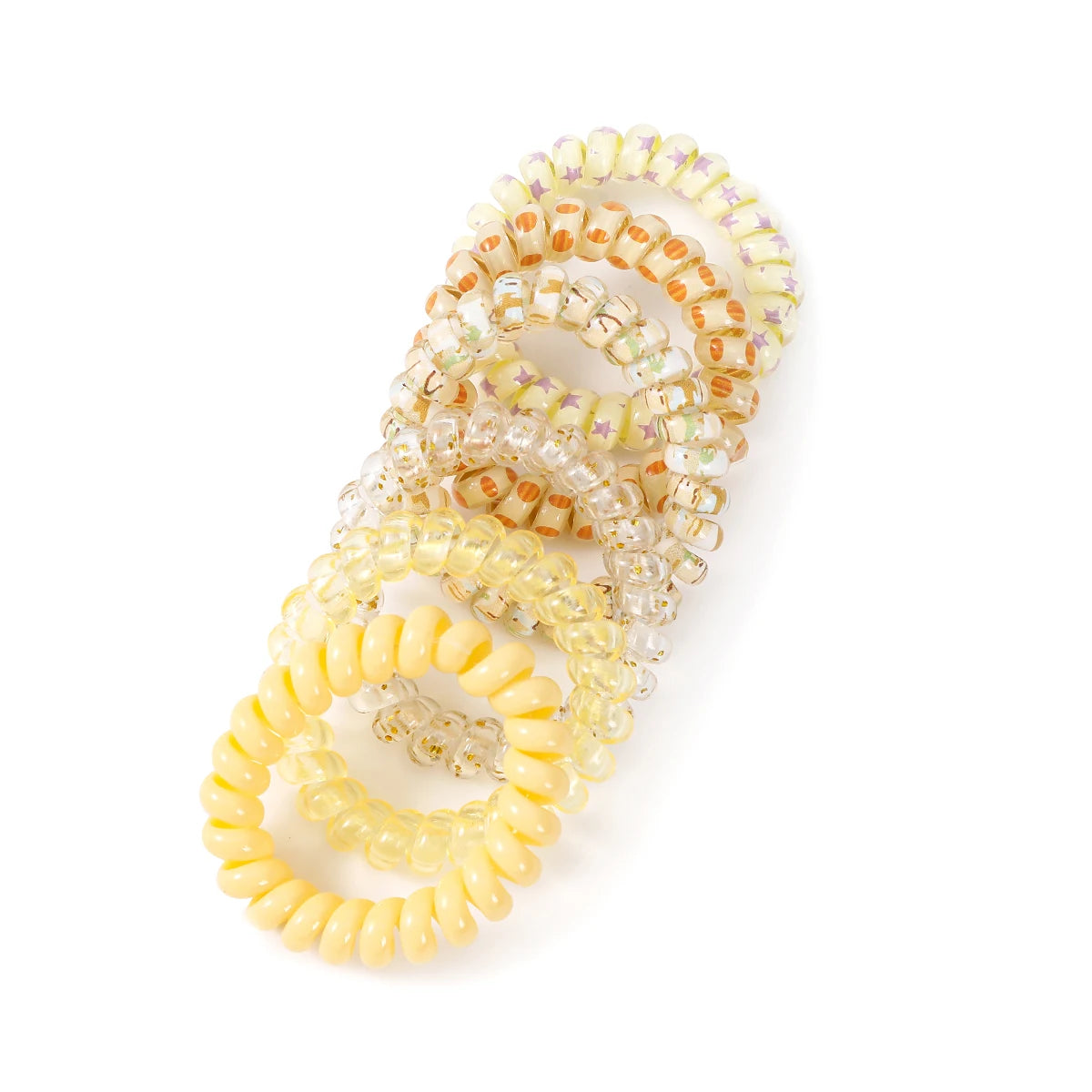 πβ¨ Adorable Spiral Hair Coils - 6pc Colorful Jelly Hair Ties for Trendy Tails! πΈπ