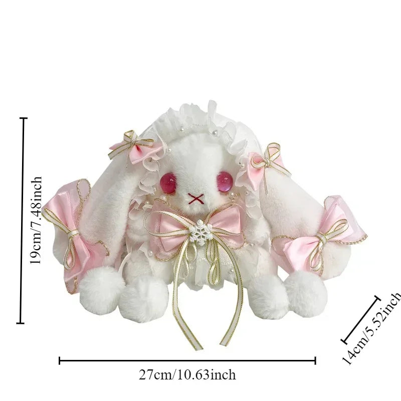 Kawaii Plush Rabbit Shoulder Bag π°β¨ - Adorable Lace Bow Doll Purse for Fashionable Princesses! πΈπ