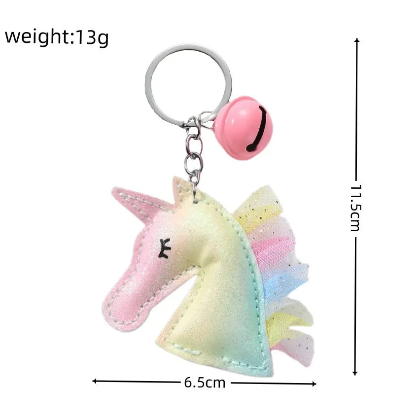 Kawaii Unicorn Keychain πβ¨ | Adorable Rainbow Leather Animal Pendant π¦ | Cute Gift for Kids & Girls π
