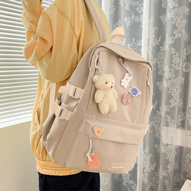 Kawaii Large Capacity Harajuku Backpack πβ¨ - Trendy School Bag for Students & Stylish Workwear! πΈ