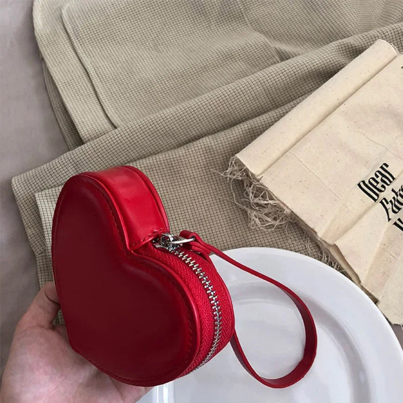 Kawaii Heart-Shaped Wallet for Women π | Cute PU Leather Coin Purse & Card Holder π | Stylish Clutch Bag for Girls π