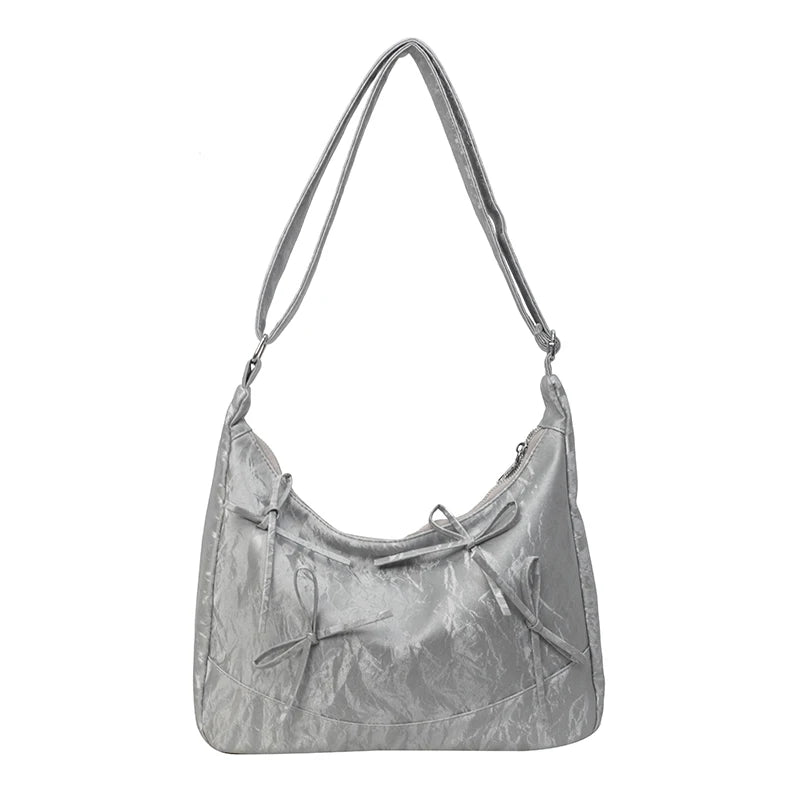 Sweet Bow Design Crossbody Bags for Women 2024 Y2K Luxury Designer Korean Fashion Handbags and Purses Females Shoulder Bag