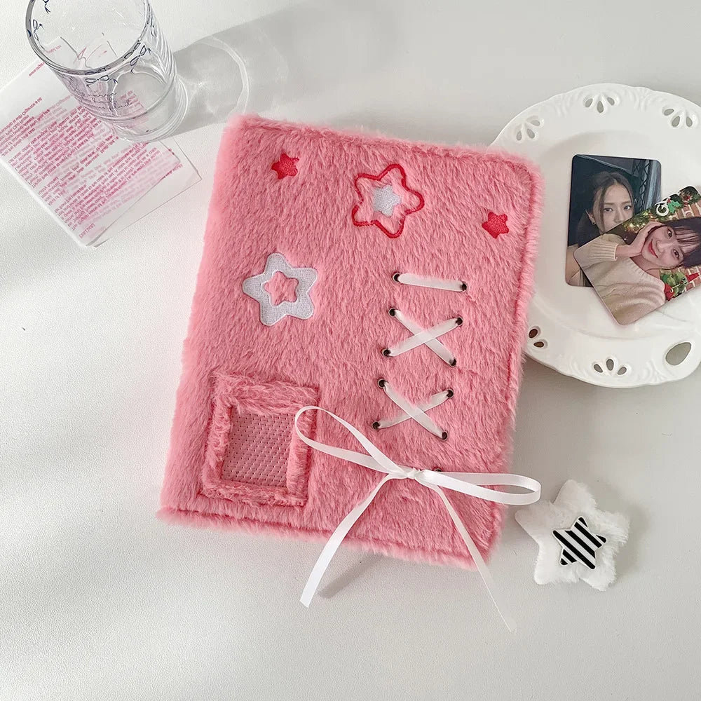 Pastel Plush A5 Binder Album Cute Photo Card Organizer Diary Notebook ππ