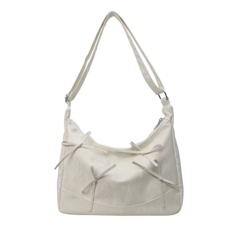 Sweet Bow Design Crossbody Bags for Women 2024 Y2K Luxury Designer Korean Fashion Handbags and Purses Females Shoulder Bag