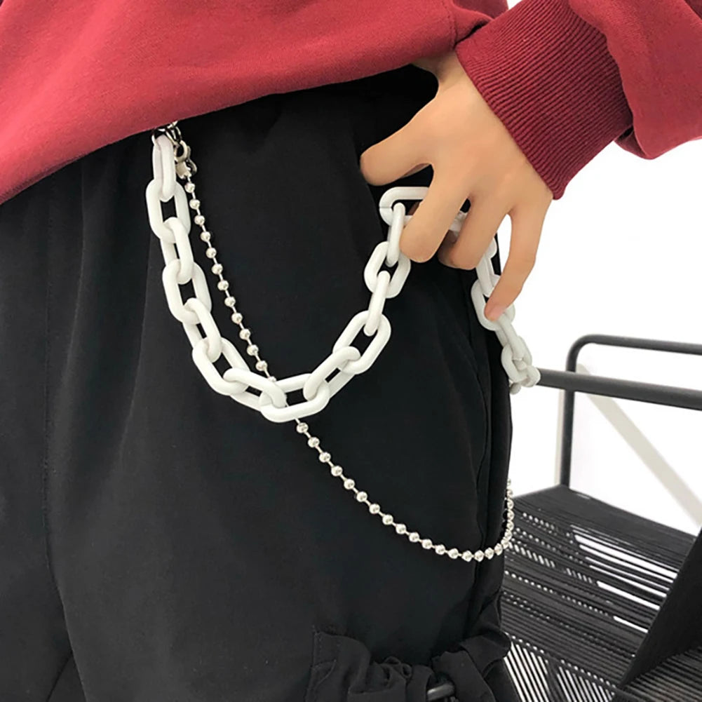 Kawaii Double Layered Candy Pants Chain π¬β¨ - Vibrant Punk Waist Accessory for Parties! ππ
