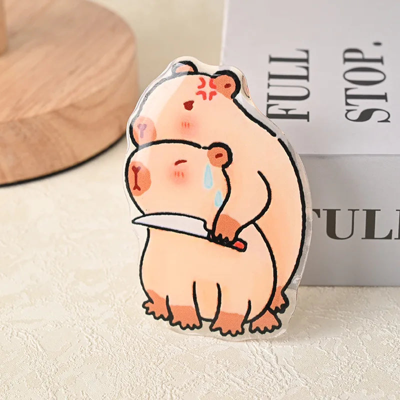 Adorable Capybara Grip Tok πΈπΉ - Cute Flower Phone Stand & Holder for iPhone & Samsung! - Pixie Quill