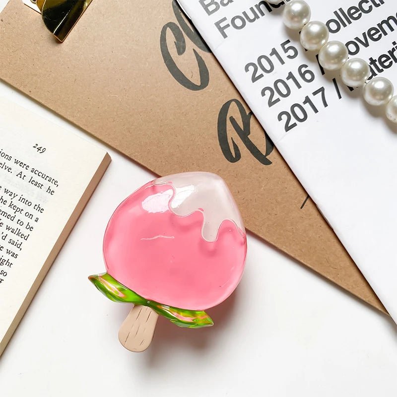 Kawaii 3D Fruit Popsicle Phone Grip Tok ππ | Cute Stand Holder for iPhone & Samsung ππ±