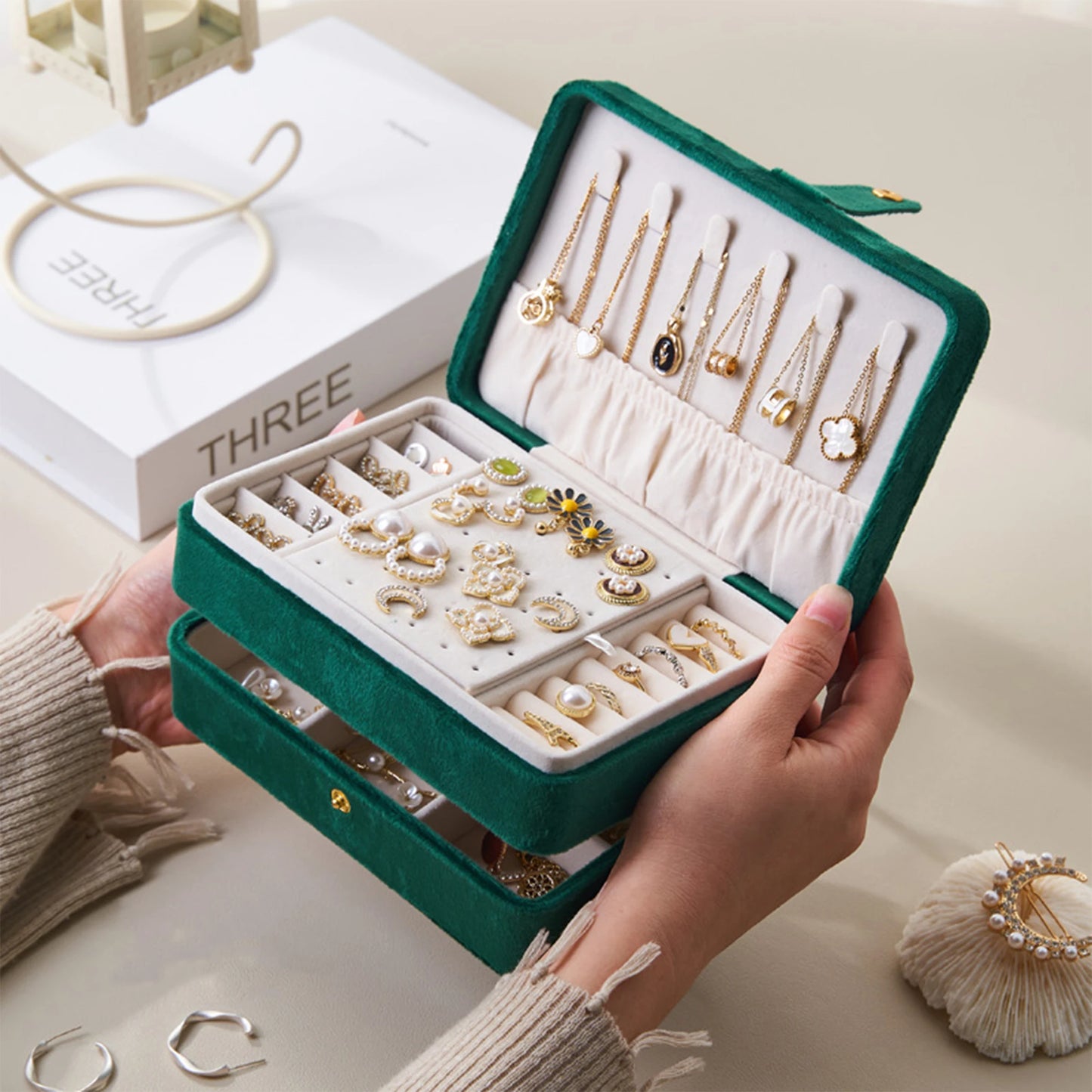 Kawaii Custom Travel Jewelry Case πΈβ¨ Adorable Bridesmaid Gift Box for Her π Perfect Mother's Day Surprise! π
