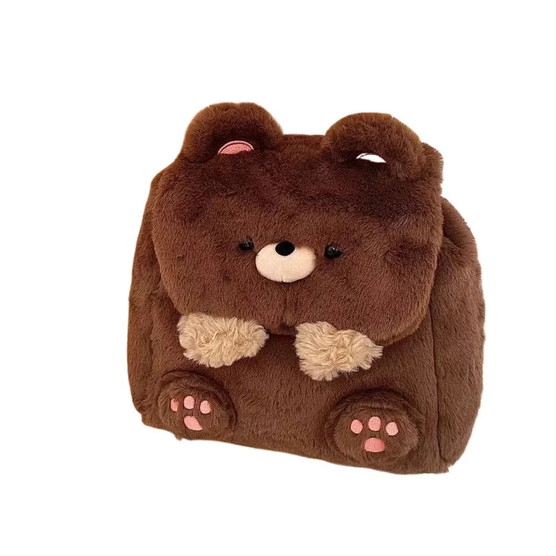 Bear-y Cute Plush Backpack 🎒💖 - Perfectly Playful School Companion! 🐻✨