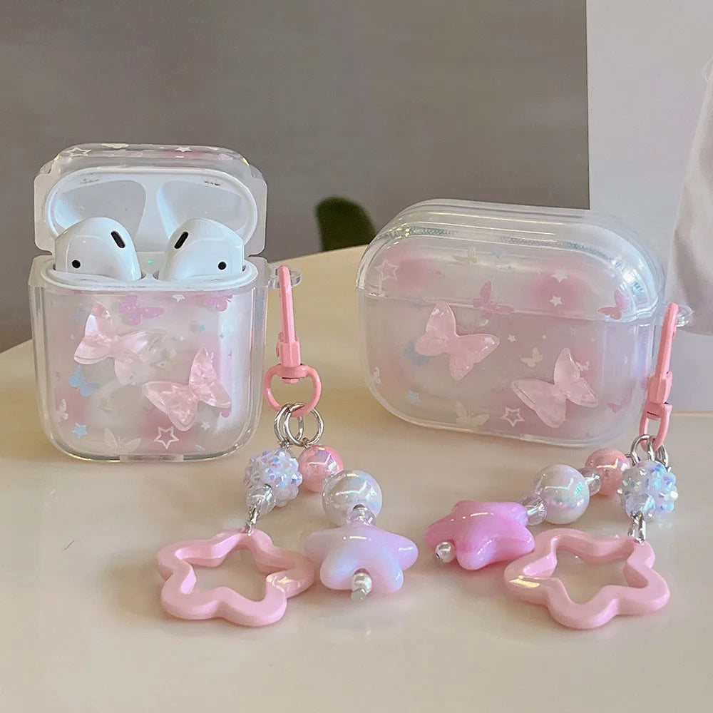 Charming 3D Butterfly AirPods Case π¦β¨ with Keychain - Cute & Soft Silicone Cover for Pro 2, 1, 2, 3! π§π - Pixie Quill