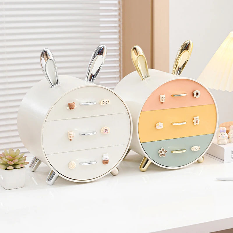 Kawaii Bunny Jewelry Organizer 🐰✨ - Cute Desktop Storage for Hair Accessories, Necklaces, Earrings & More! 💖🌟