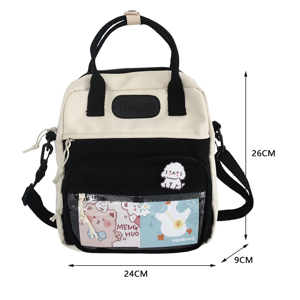 Kawaii Chic Nylon Backpack πβ¨ | Playful School Bag for Stylish Students! ππ