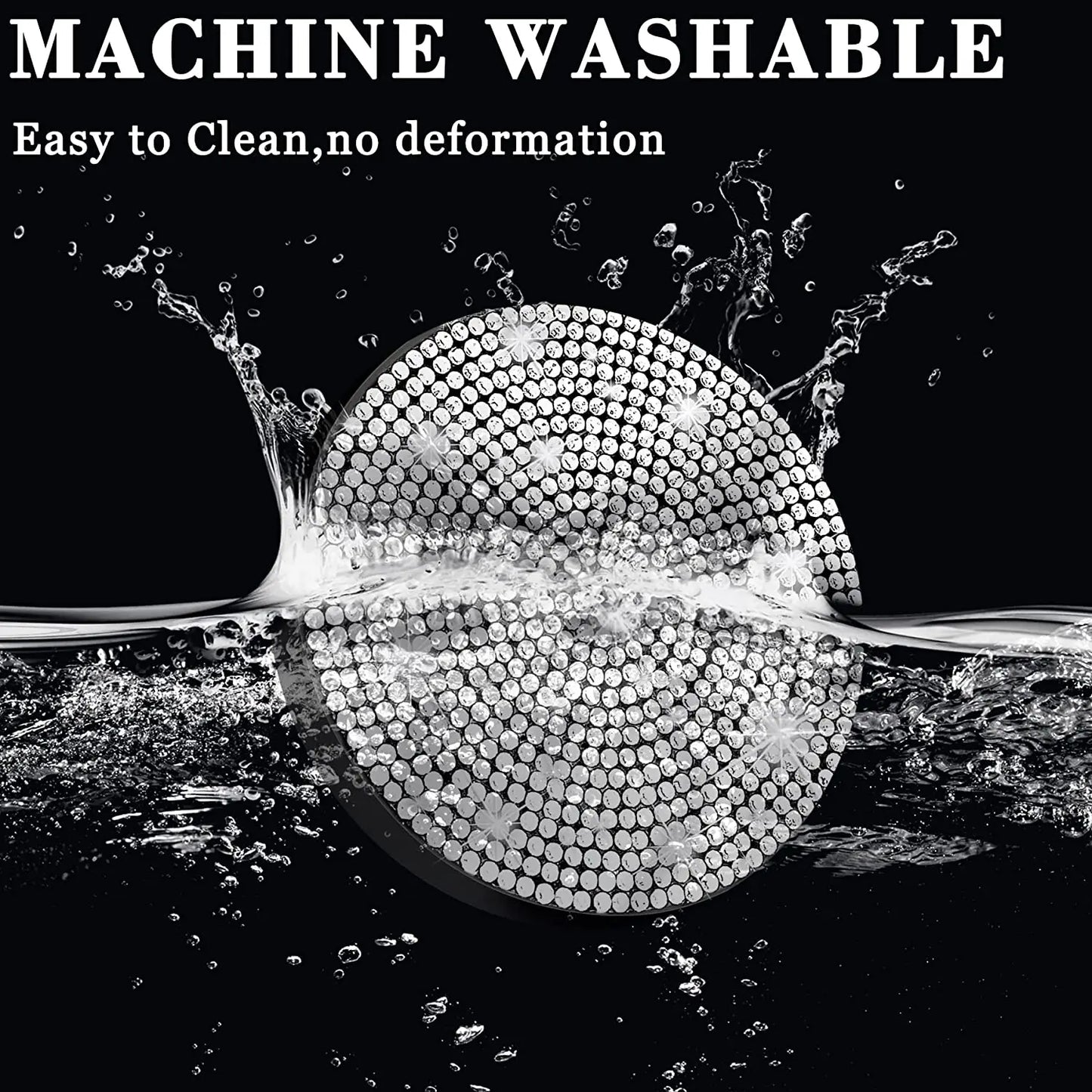 Adorable Blingy Rhinestone Car Cup Holder Coasters β¨π | 2pcs Non-Slip Silica Gel Mats for a Cute Automotive Touch!