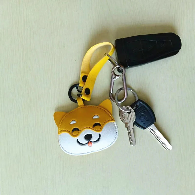 Kawaii Shiba Inu PU Keychain πΆβ¨ | Adorable Dog Pendant for Bags & Gifts π