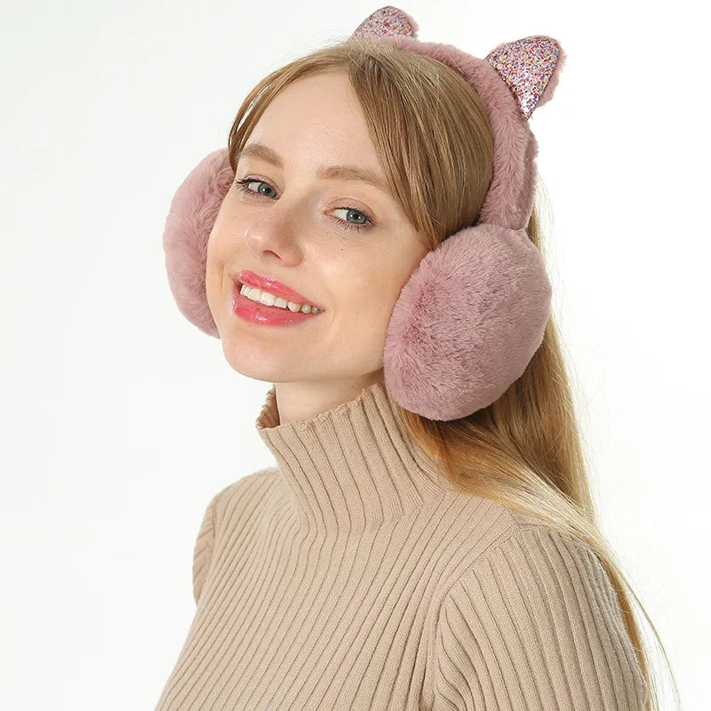 Kawaii Cat Ear Plush Earmuffs πΎβοΈ Cozy Warmth for Girls & Kids!