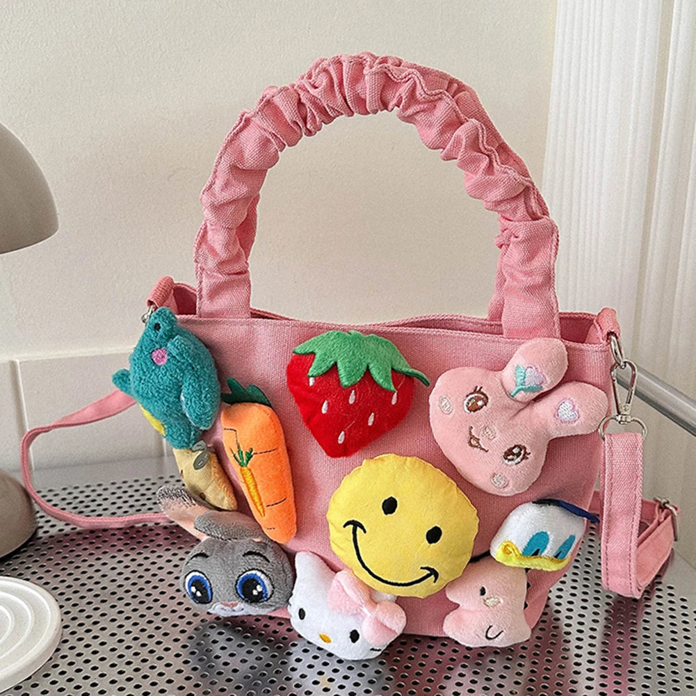 Kawaii Cartoon Sling Bag πβ¨ Adjustable Strap Large Capacity Crossbody Tote for Fun Adventures ππ