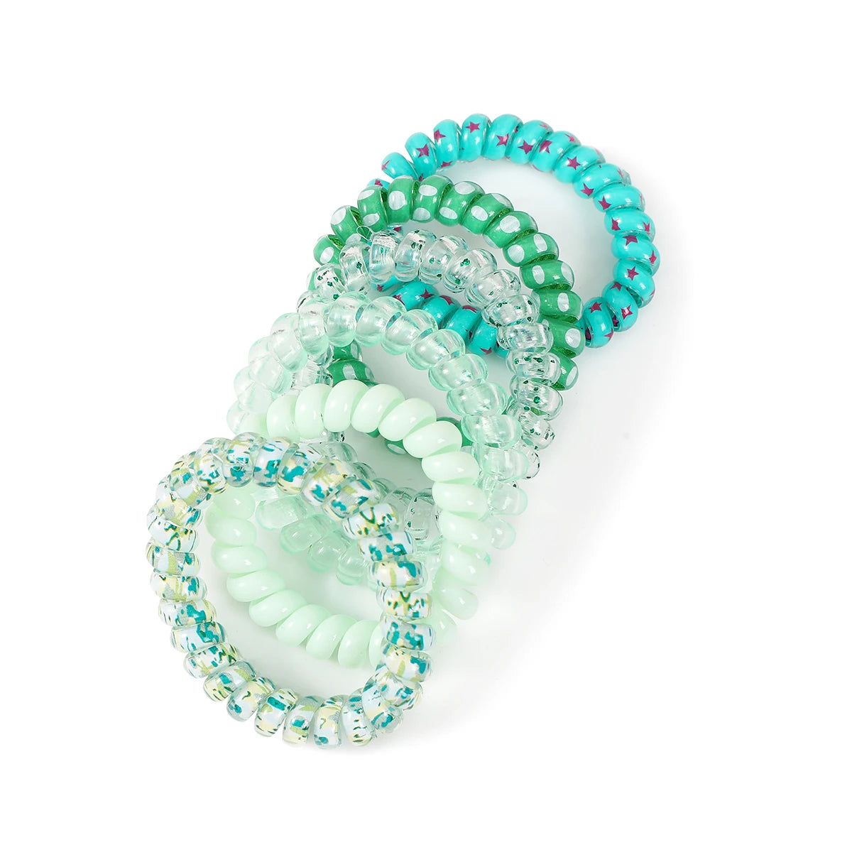 πβ¨ Adorable Spiral Hair Coils - 6pc Colorful Jelly Hair Ties for Trendy Tails! πΈπ