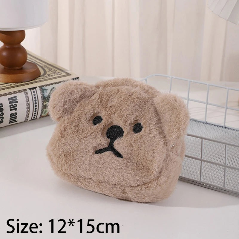π»β¨ Adorable Plush Coin Purse & Makeup Bag - Bear Ears Edition! ππ