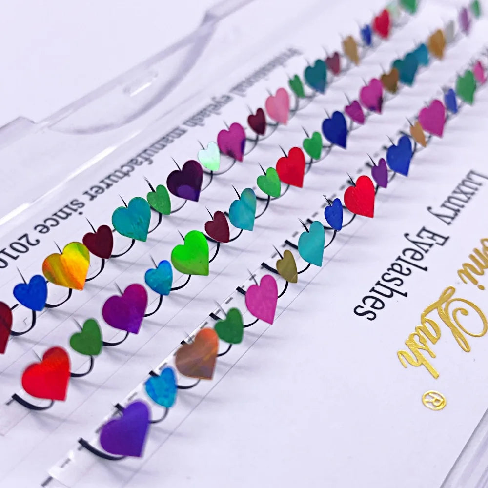πΈ Kawaii Heart Flower Glitter Lashes π 3D Butterfly Mink Extensions for Whimsical Eye Magic β¨