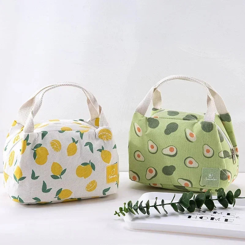 Adorable Kawaii Fruit Lunch Bag ππ | Insulated Cotton Bento Pouch for School & Work ππ
