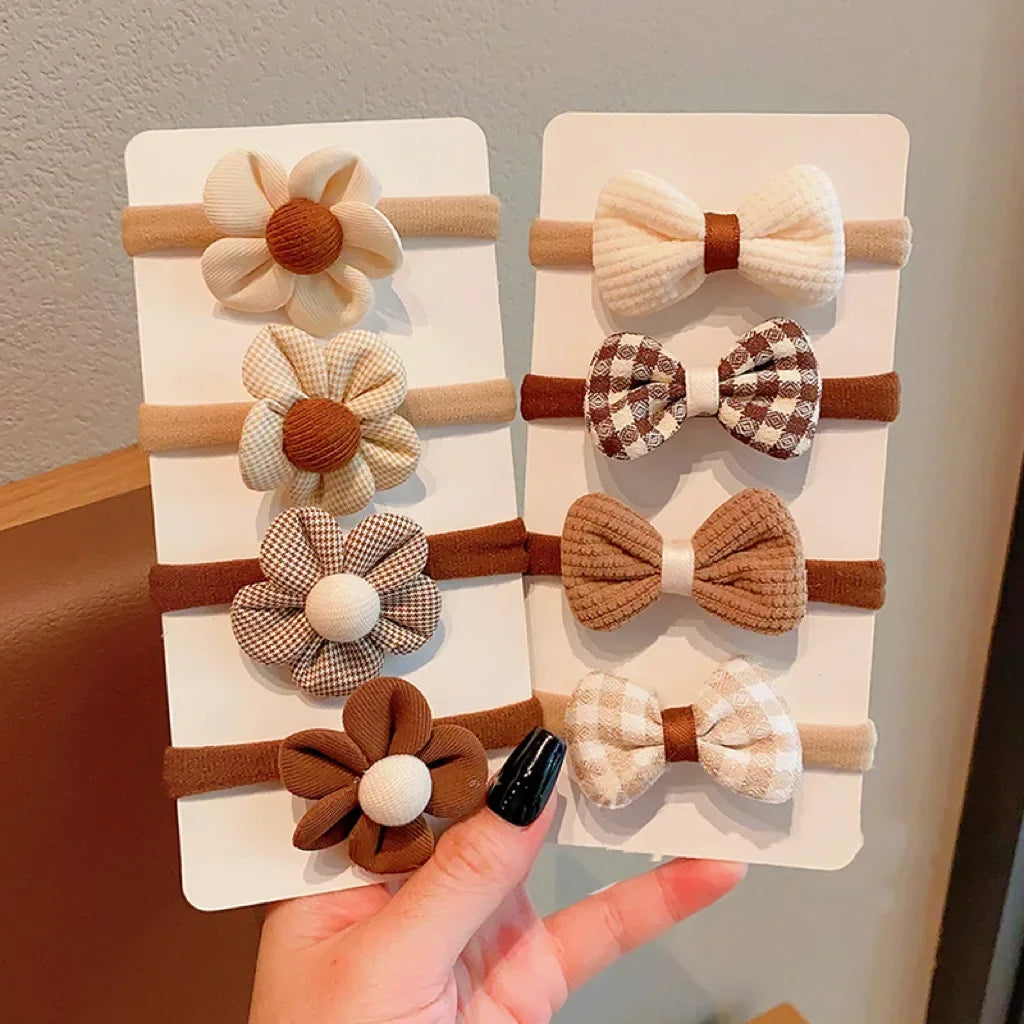 Kawaii 4/6pcs Adorable Korean Elastic Hair Bands for Girls πΈπ Cute Hair Rope Ties & Accessories for Kids!