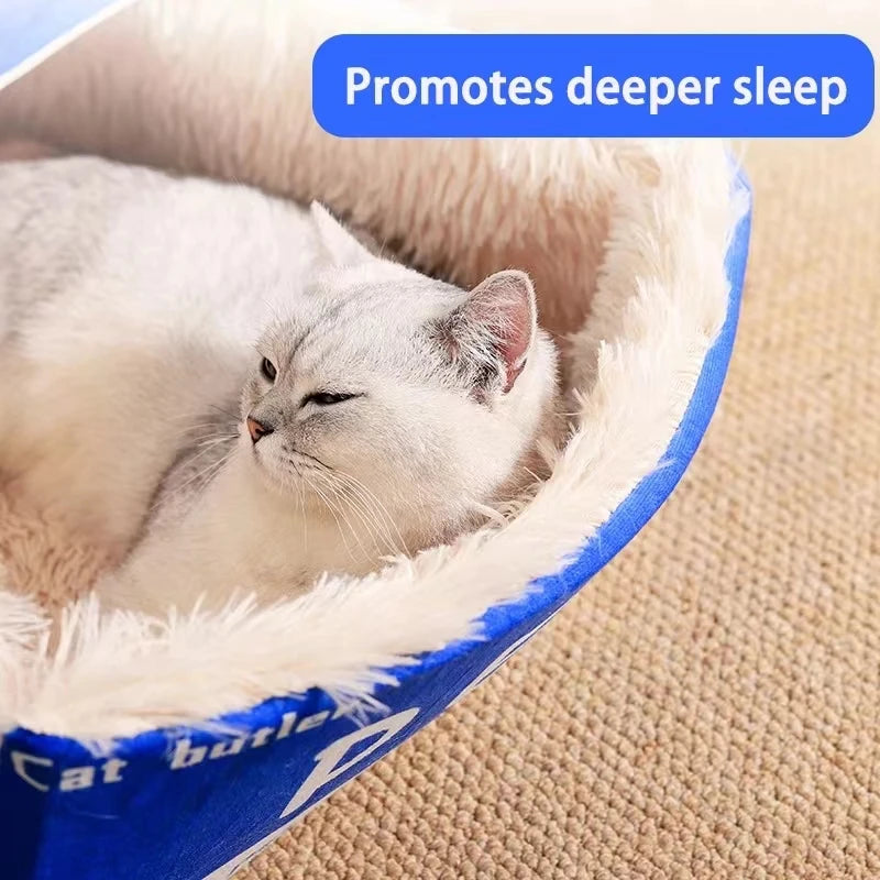 π Snuggle & Snack Cat Cave πΎ Cozy Zippered Biscuit Bed for Purrfect Playtime! πͺ