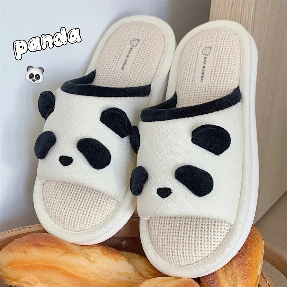 Panda Pals Plush Slippers 🐼✨ Cozy Cotton Cuteness for Happy Feet! 🏠💕