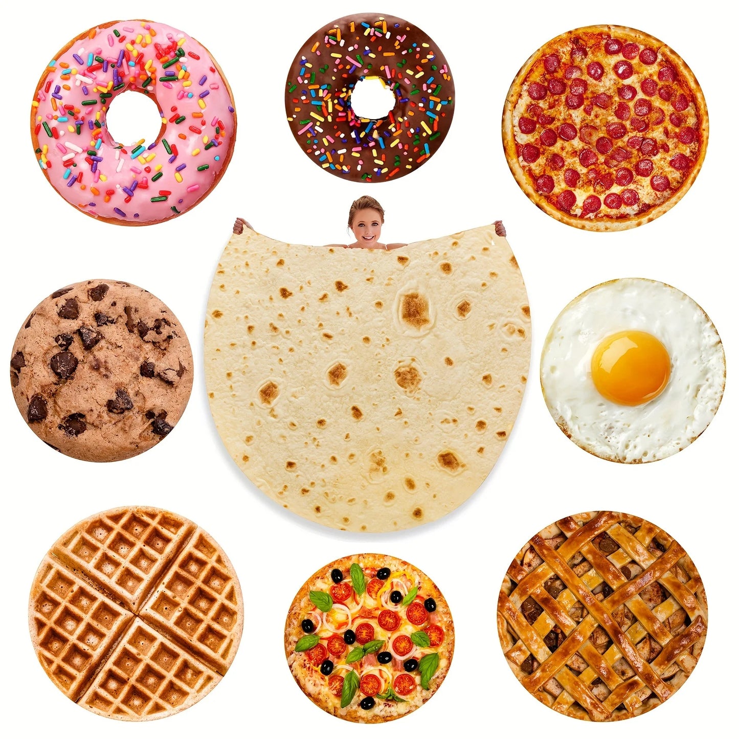 Kawaii Burrito Blanket π₯³β¨ | Soft Plush Food Throw for Cozy Cuddles π―π | Perfect for Snuggling, Picnics & Winter Warmth! βοΈπ