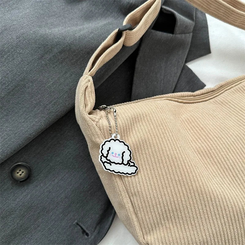 Charming Corduroy Cutie πβ¨ - Adorable Shoulder Bag for Trendy Girls! ππ - Pixie Quill