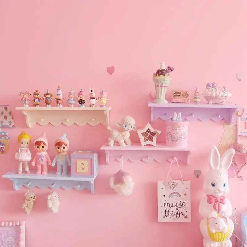 Kawaii Wooden Lace Wall Hanging Rack ๐ | Adorable Storage & Display Shelf for Cozy Spaces ๐กโจ