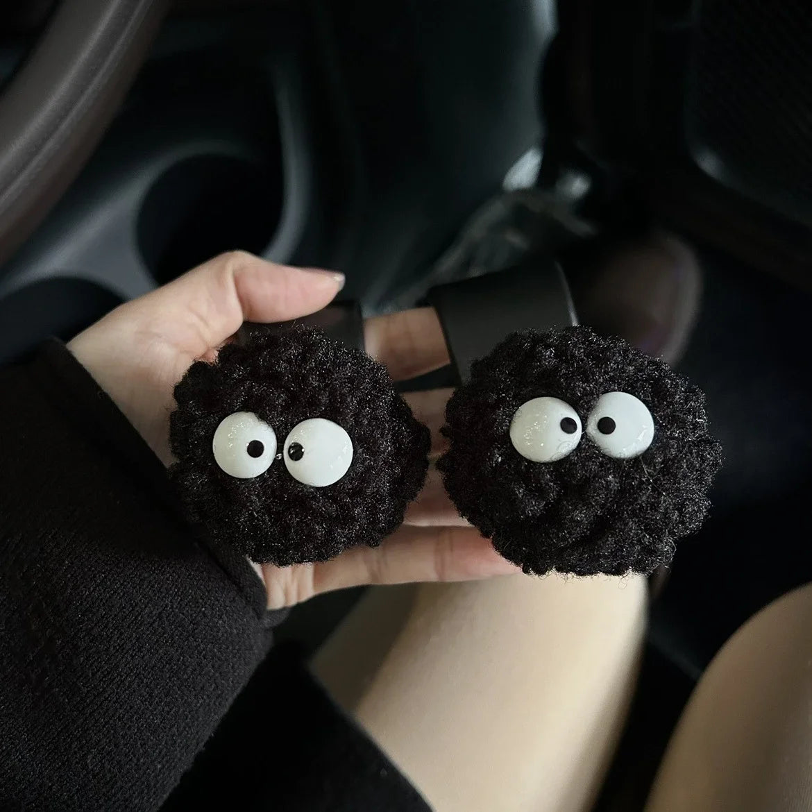 Kawaii Coal Ball Car Seat Back Hook π Cute Organizer for Food, Handbags & Clothes π Adorable Car Decor!