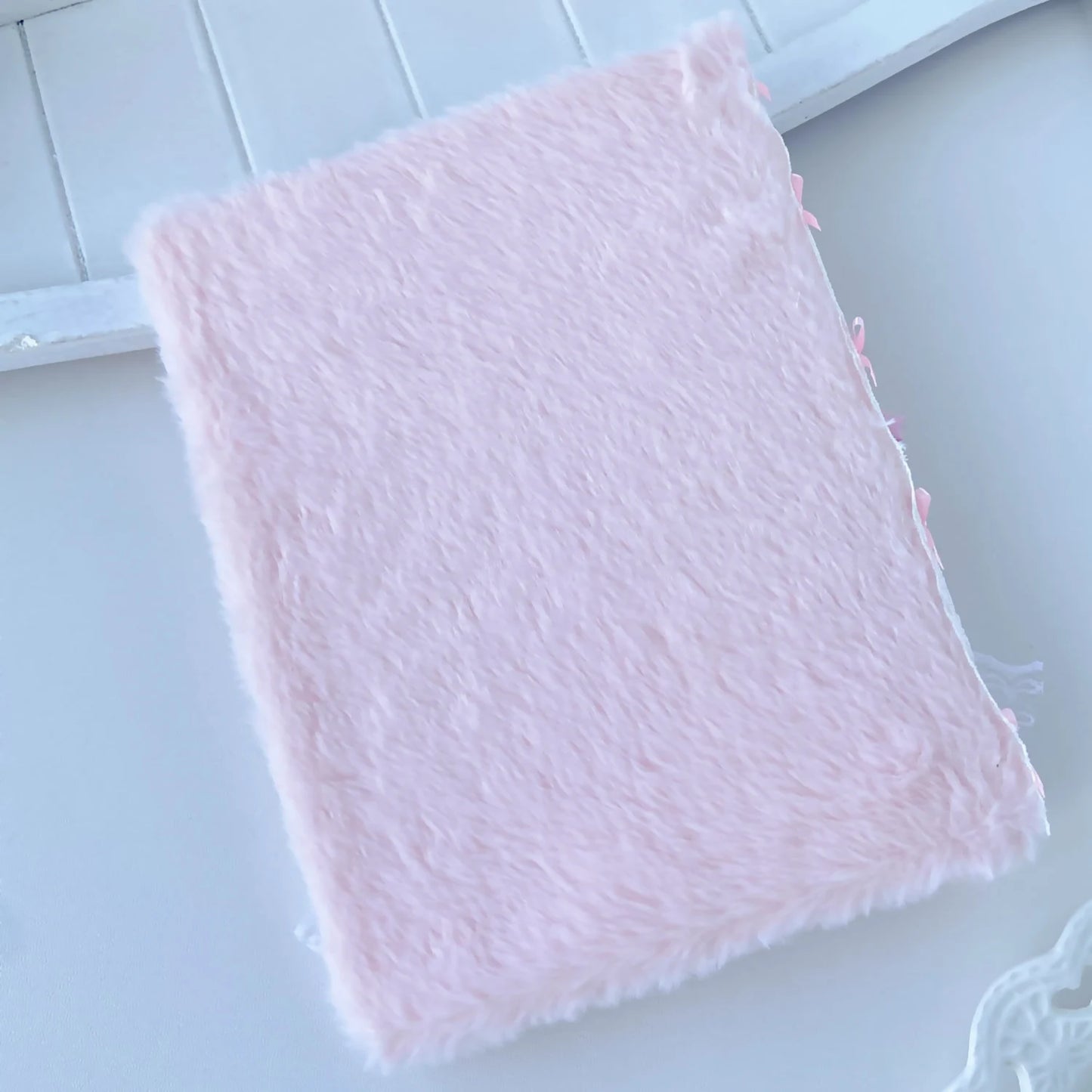 Pink Plush A5 Photo Card Binder For Kpop Fans Cute Wings Ballet Ribbon Idol Album With Lace Decor 🩷🎀📷
