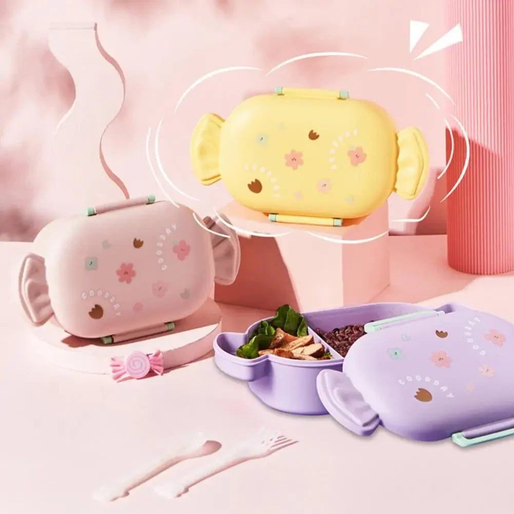 Kawaii Bento Lunch Box πΈπ - Adorable Leakproof Food Container for Kids & Toddlers | Perfect for School, Picnics & Travel! π±β¨