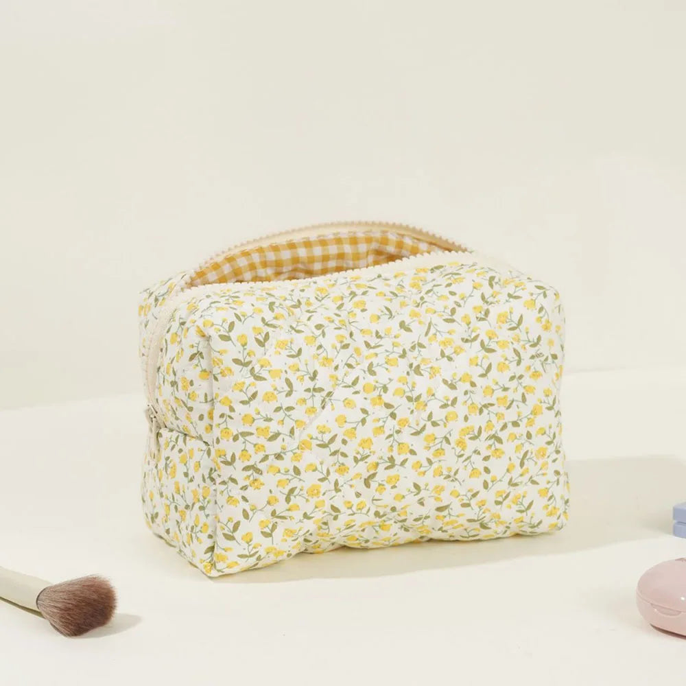 Kawaii Floral Dream πΈβ¨ Puffy Makeup Bag - Large Travel Cosmetic Pouch & Accessory! π·πΌ